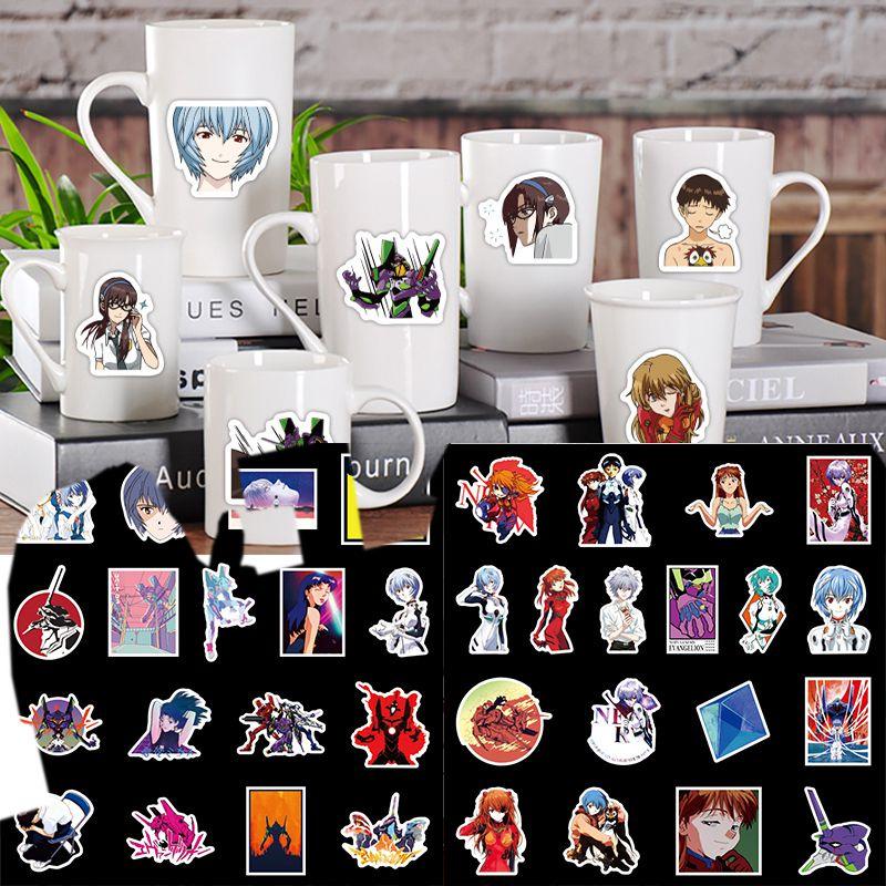 Genesis 50pcs Neon Evangelion Stickers Eva Diy Waterproof Laptop Decals Suitcase