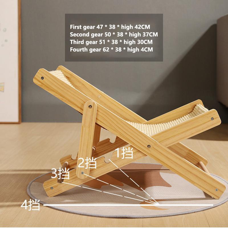 Cat Toys Solid Wood Claw Grinding Cat Climbing Frame Hammock Cat Nest Recliner Cat Scratching Board All season Universal Pet Bed