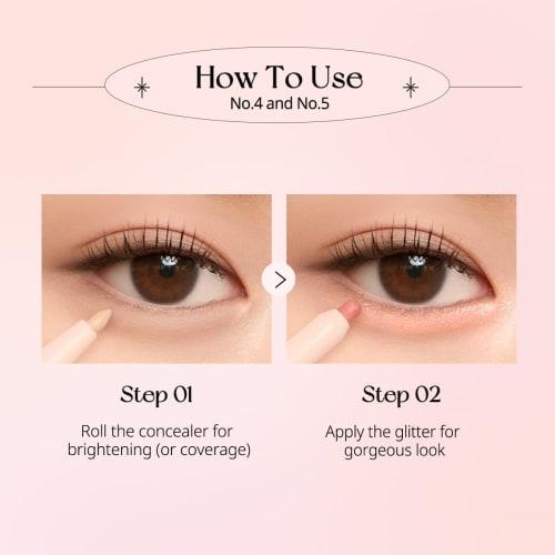 Peripera Sugar Twinkle Duo Eye Stick (#005 FROZEN PINK)