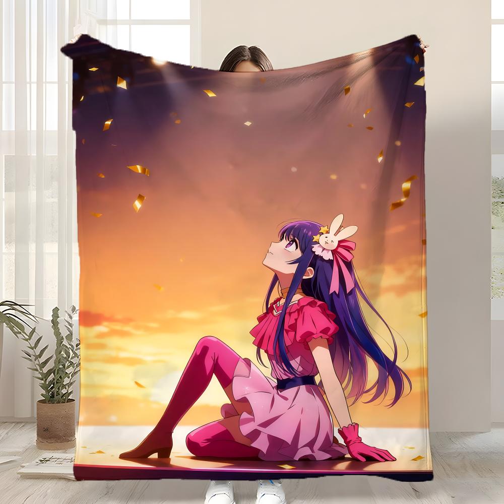 Character Ai Hoshino Throw Kid-Friendly Flannel Throw Blanket Soft Warm Anti-Static Washable All Season