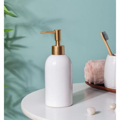 cCeramic Liquid Soap Dispenser for Bathroom (420 Ml) - Handwash Dispenser Bottle with Pump for Kitchen - Soap Dispenser