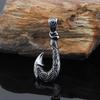 Retro Fish Hook Titanium Steel Pendant For Men, Personalized Stainless Steel Ocean Fish Hook Necklace With Jewelry