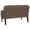 Chesterfield Bench Brown 119.5 X 64.5 X 75 Cm Faux Leather