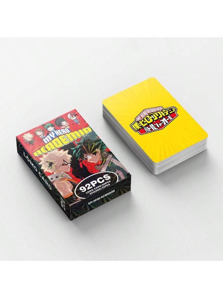 60pcs 32pcs My Hero Academia Boxed Photo Anime Peripheral Gifts HD LOMO card sticker Entertaining Play Safe Kid Friendly Fun