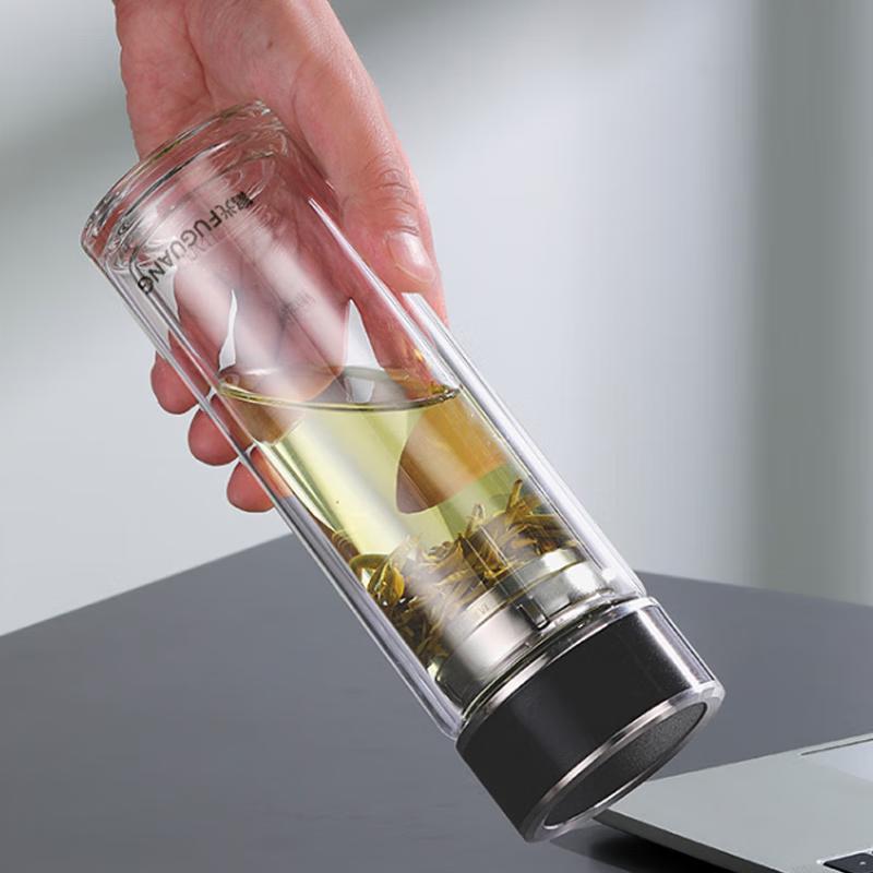 FUGUANG Mingcheng Antibacterial Double-Layer Glass Cup