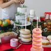 5Pcs DIY Clear Donut Stands Wedding Table Decoration Acrylic Doughnut Holder Wall Holds 30cm Dessert Display Stand Bagel