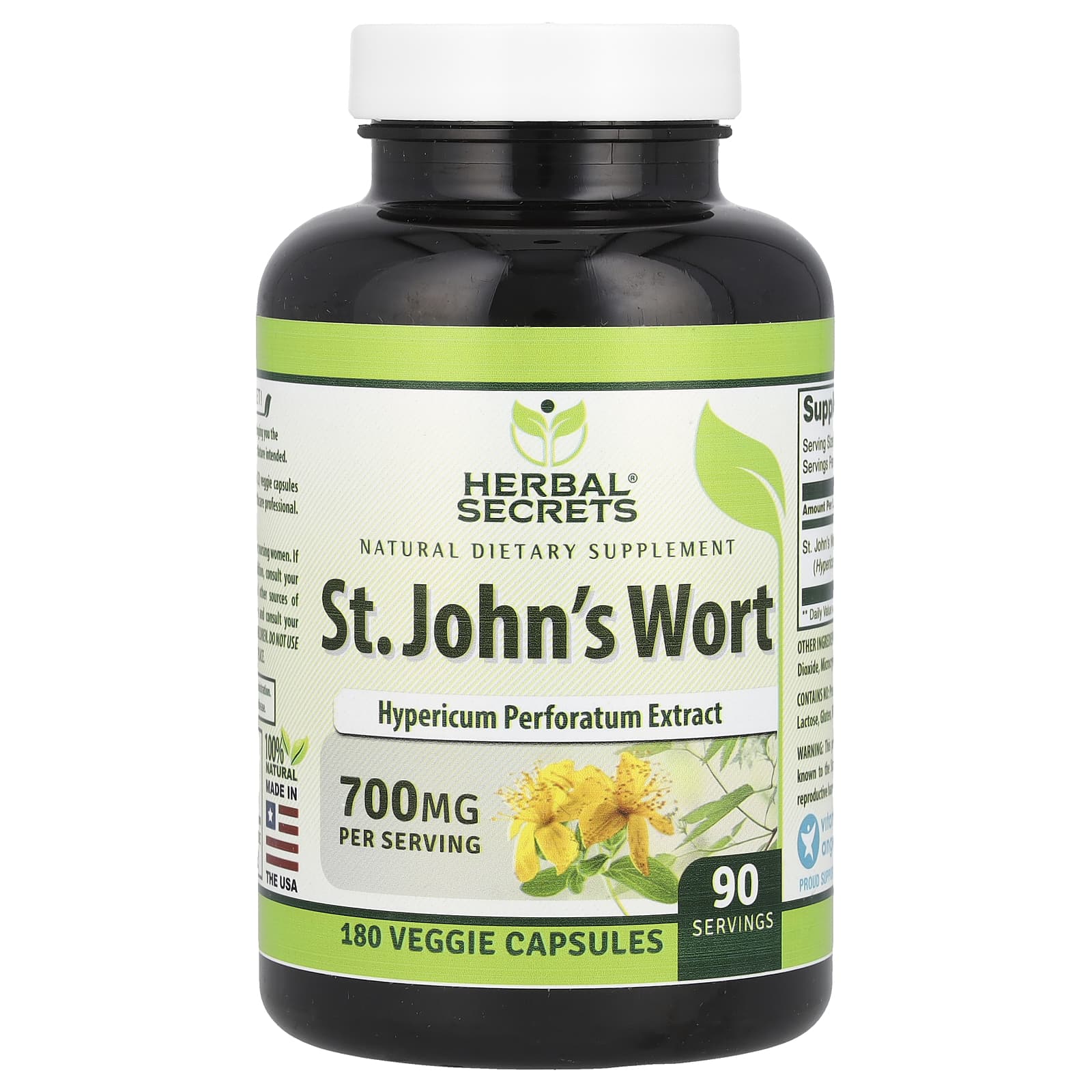 

St. John s Wort, Veggie Capsules 180 (350Mg per Capsule)