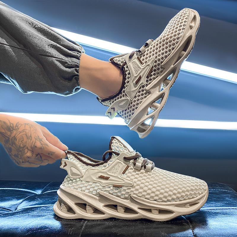 Mesh breathable summer new hollow mesh shoes casual sports ice silk trendy shoes