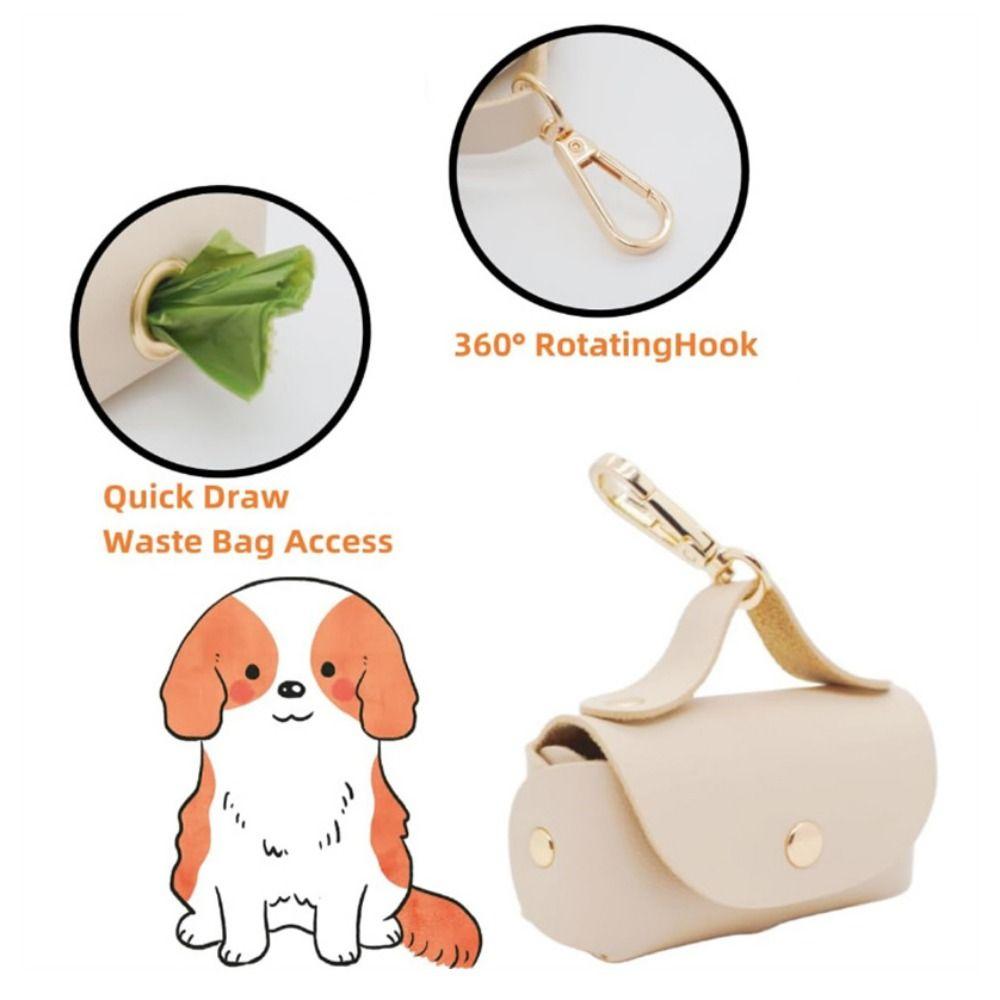 With Metal Buckle Pet Poop Bag Holder Leakproof Dog Poop Bag Carrier Waste Bag Dispenser  Outdoor