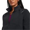 Under Armour Unaufhaltsamer Fester Fleece 1/4 Reißverschluss Kurzer Sport-Hoodie Damen Hoodies Schwarz 1379844-001