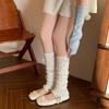 Leg Warmers Knitted Women Foot Cover Lolita Kawaii Knee Socks Ballet Style Cute Bow Sweet Girls Leg Warmers Long Socks Stockings