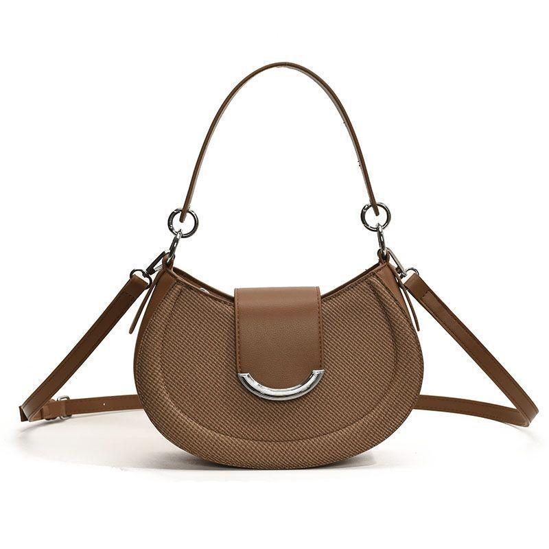 

2025 Spring/Summer Trendy Saddle Crossbody Bag: Commuting Shoulder & Underarm Fabric Bag