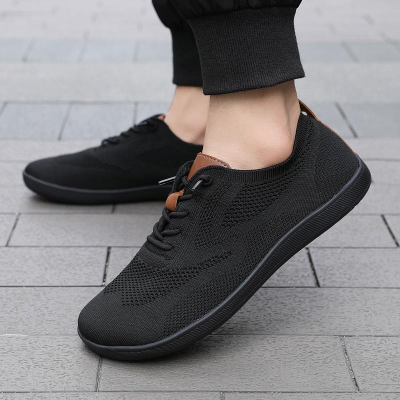 Minimalist Knitted Walking Shoes Women Men Wide Toe Casual Shoes Light Training Sneakers Breathable Barefoot Flats