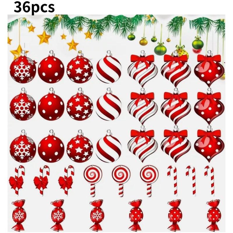 Елка Рождественская 36 шт. Конфетные Шары Украшения Трость Рождественские Украшения Подвеска