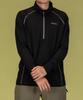 Phoenix Half Zip Long Sleeve Black Men's T-Shirt, (PH9900)