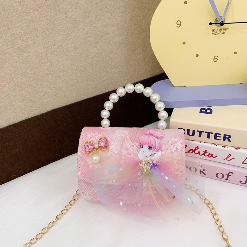 Stylish Charming And Handbag For Girls Featuring Princess Theme And Bow Adorable