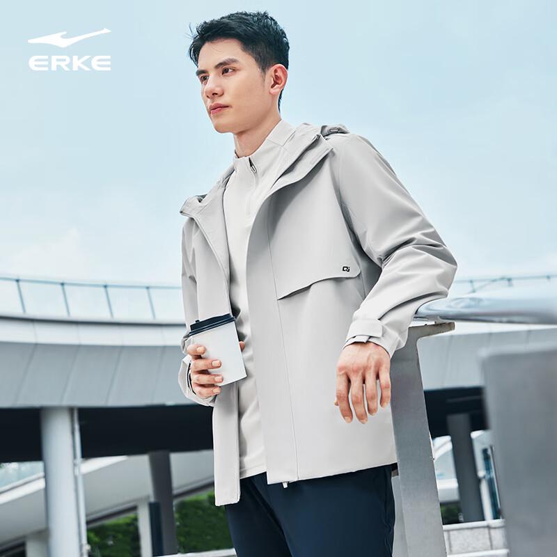 Erke Men's Hooded Windproof Casual Jacket