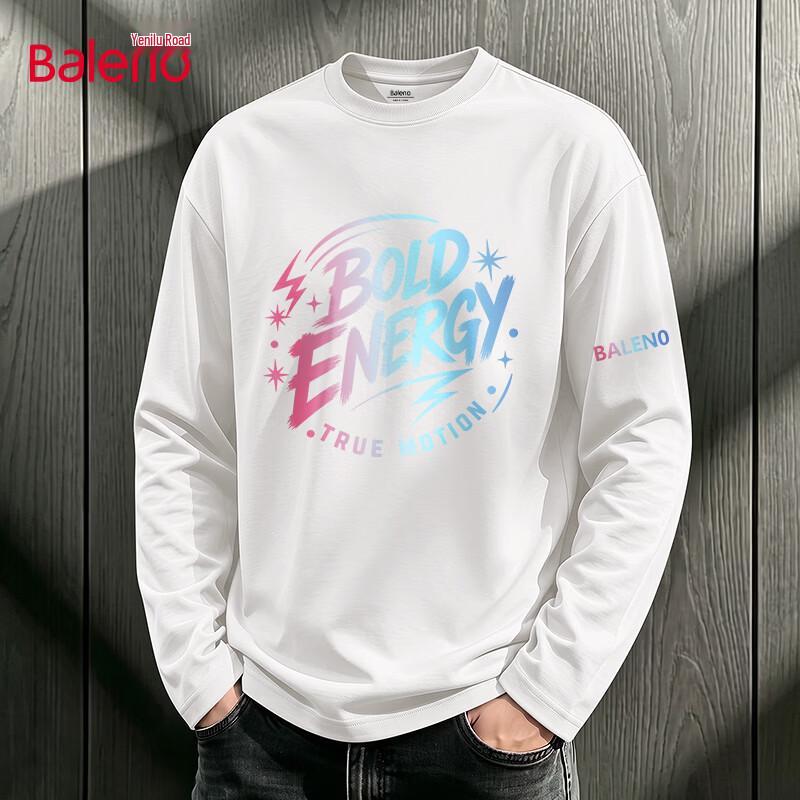 Baleno Men's Heavyweight Cotton Long-Sleeve Graphic T-Shirt