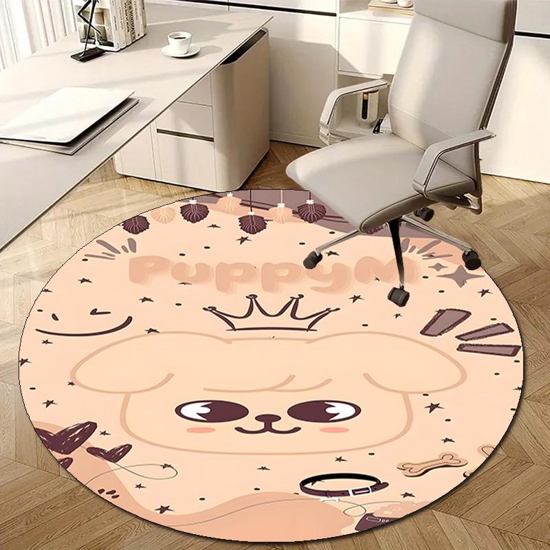 1pc Kpop Team8 Design Printed Area Round Carpet for Bedroom Living Room Home Decor Rugs Mat Non Slip Mat Rug for Bedside