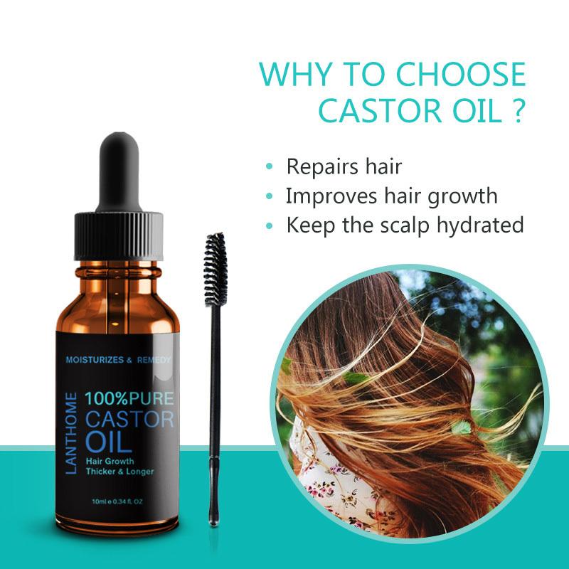 Castor Oil Hair Growth Treatment for Thick Curly Lashes Natural Essential Oil Smoothing Mascara