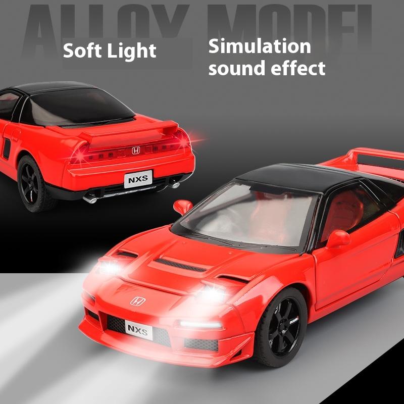 COT1 JDM 1:32 Honda Acura NSX NA1 Supercar Couple Alloy Metal Diecast Model Car Sound And Light Children's Toy Collectibles Birthday