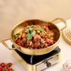 Stainless Steel Cookware Saucepan Dry Pots with Handle Home Cooking Paella Pan Seafood Rice Pot Picnic Snack Plates