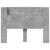 LED Headboard with Storage Space Concrete Grey Wood Based Material