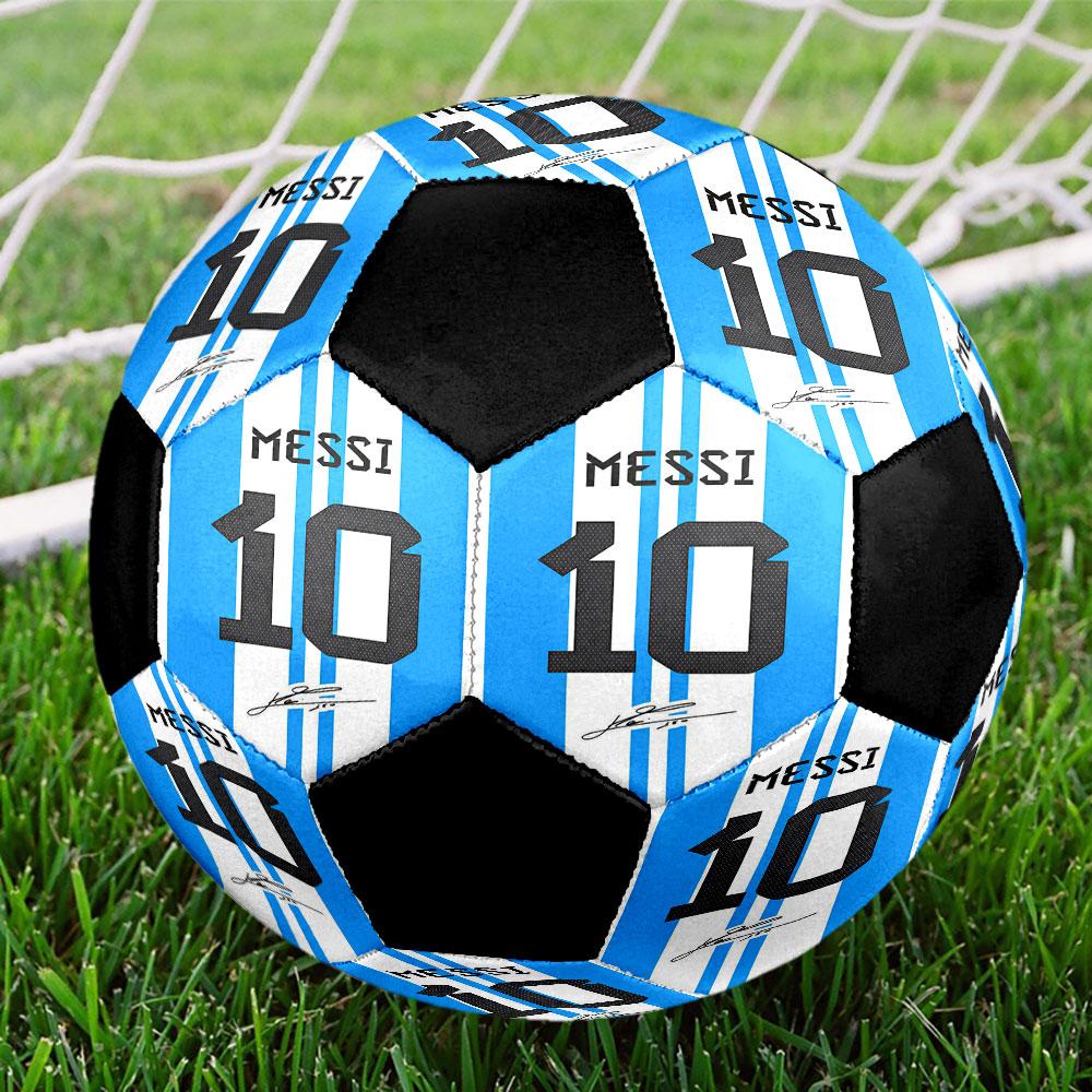 1 pz Pallone da Calcio Lionel Messi Taglia 5 Pallone da Calcetto Indoor Moda Colorato Gioco in Giardino - Ottimo Regalo per Appassionati di Sport HE42