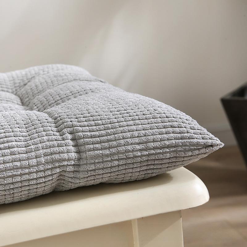 Solid Color Corduroy Cotton & Linen Seat Cushions for Window, Office, and Dining Chairs