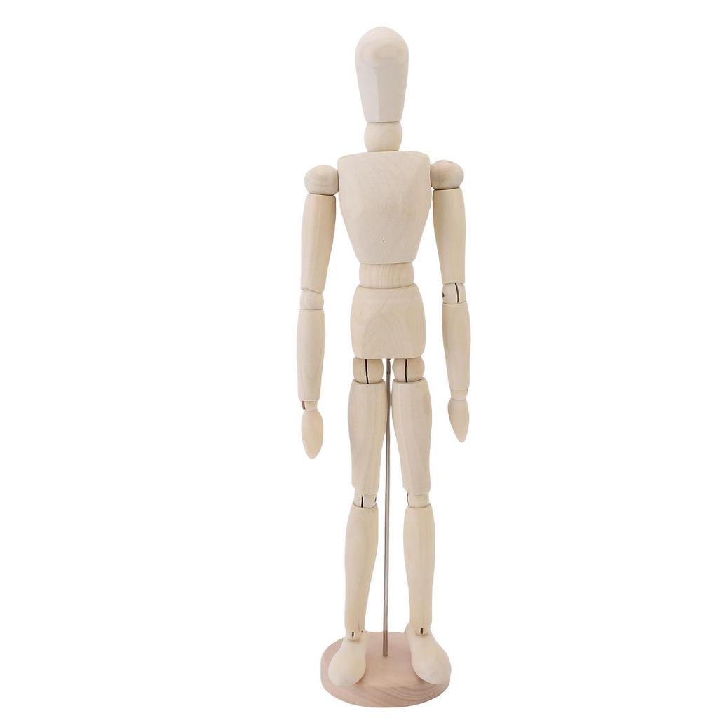 Artist Drawing Manikin Wood Articulated Mannequin Human Figure with Base Flexible Body