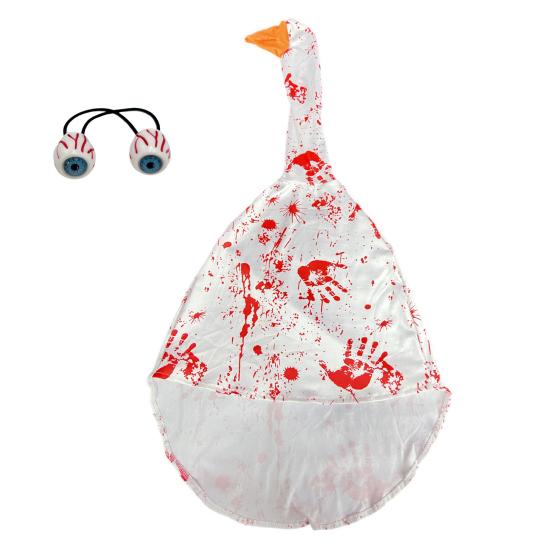 Yousheng Porch Goose Blood Clothes, Halloween Goose Costume Set, Scary Decorative Goose Outfit for Garden Yard Balcony Courtyard, Spooky A