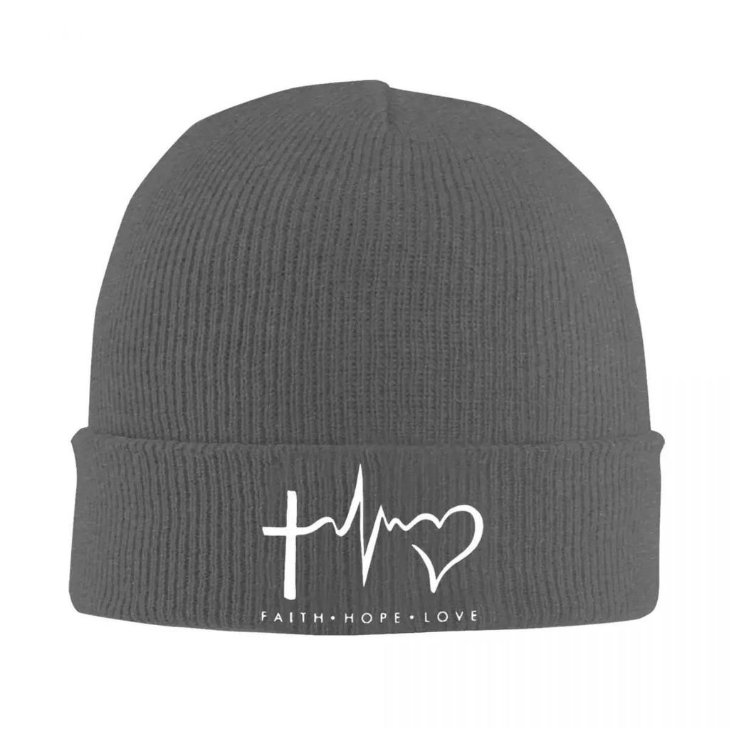 New Christian Beanie Hats Symbol Casual Caps Adult Unisex Kpop Knitting Hat Spring Printed Head Wrap Beanie Hat