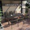 Garden Table Plastic 190 X 84.5 X 72 Cm Weatherproof, Wood Look, Wood Texture