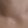 TATIANA (925 Silver) Only Crystal Box Chain Necklace NZ2403