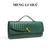Hot Selling Niche Woven Women's Bag, Horizontal Hand-held Dinner Bag, High-end French Stick Bag, Single Shoulder Crossbody Accordion Bag