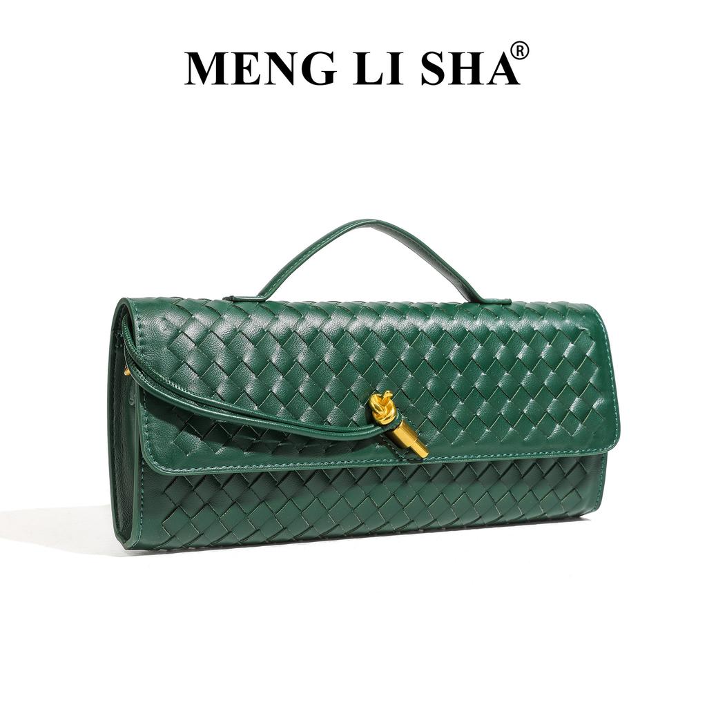 Hot Selling Niche Woven Women's Bag, Horizontal Hand-held Dinner Bag, High-end French Stick Bag, Single Shoulder Crossbody Accordion Bag