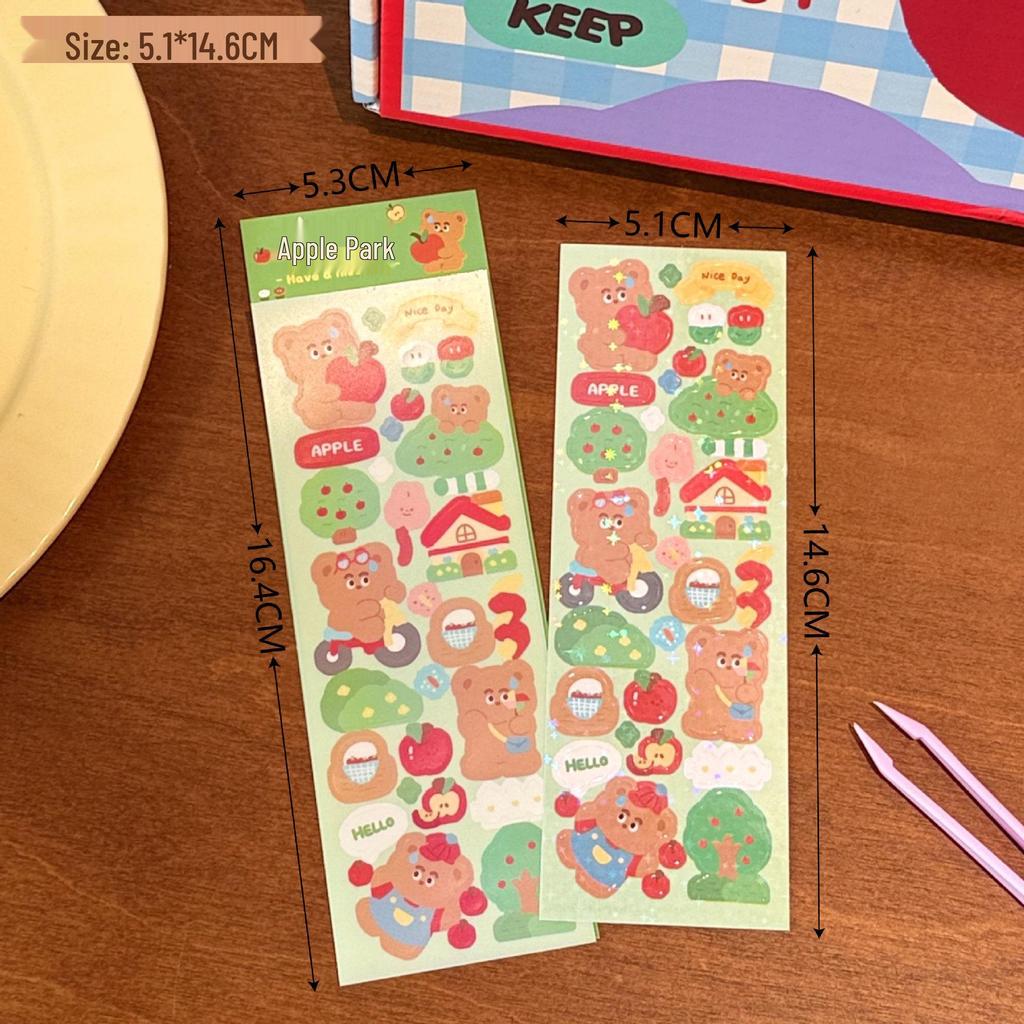 Tengyi Cute Cartoon Bear Stickers for DIY & Decorations