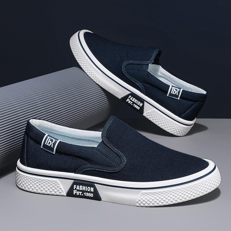 Hydrogen cloud canvas autumn casual board shoes lazy soft-soled black cloth shoes