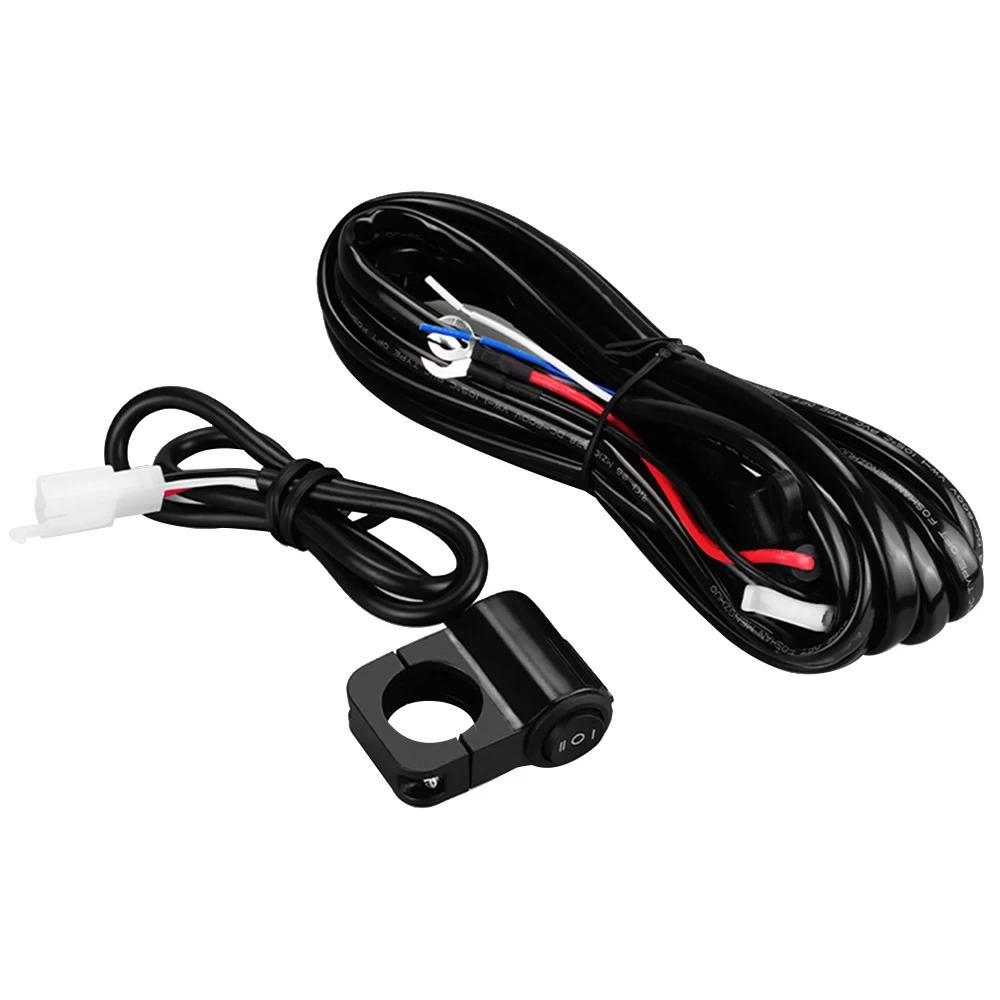 3 Lens Motorcycle LED Spotlight Dual Color Hi/Low Beam Fog Lamps for Car Trucks SUV UTV 12V 24V Lens led Headlight Driving Light