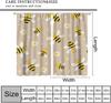 Rustic Honey Bee Curtains Honeycomb Daisy Floral Window Treatments Insulated Drapes Panel Sets Curtain With Rod Pocket Thermal Polyester