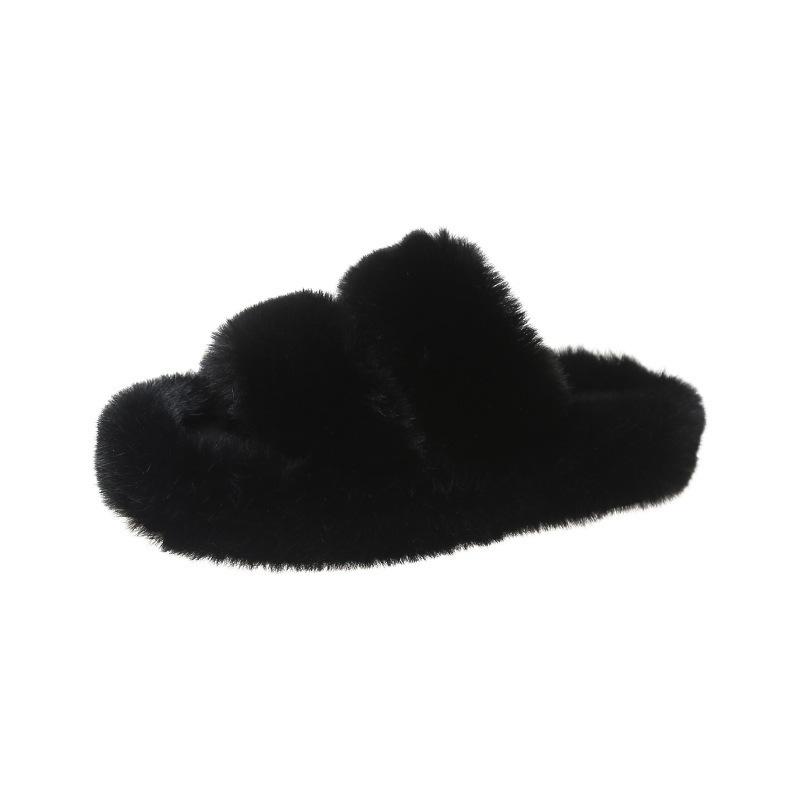 Mao Mao cotton slippers women's autumn and winter fashion thick-soled home household indoor warm couple confinement shoes slippers outer wear