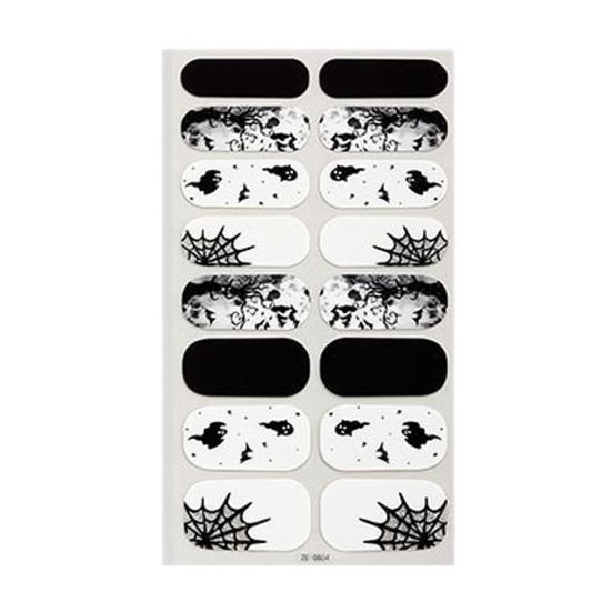 Festival Nail Wraps Halloween Glow-in-the-Dark Stickers, Gothic Spider Web Ghost Manicure Party Accessories Decoration Decals, Art for Women
