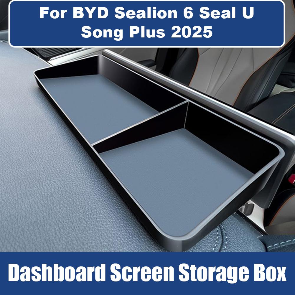 For Song 23-25 Dashboard Screen Storage Box For BYD Seal U DM-i Car Organizer Box Accessories