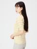 Natural Beauty Wave Pattern Knit Size M [N Basic] Women's Sweater, Off-White,