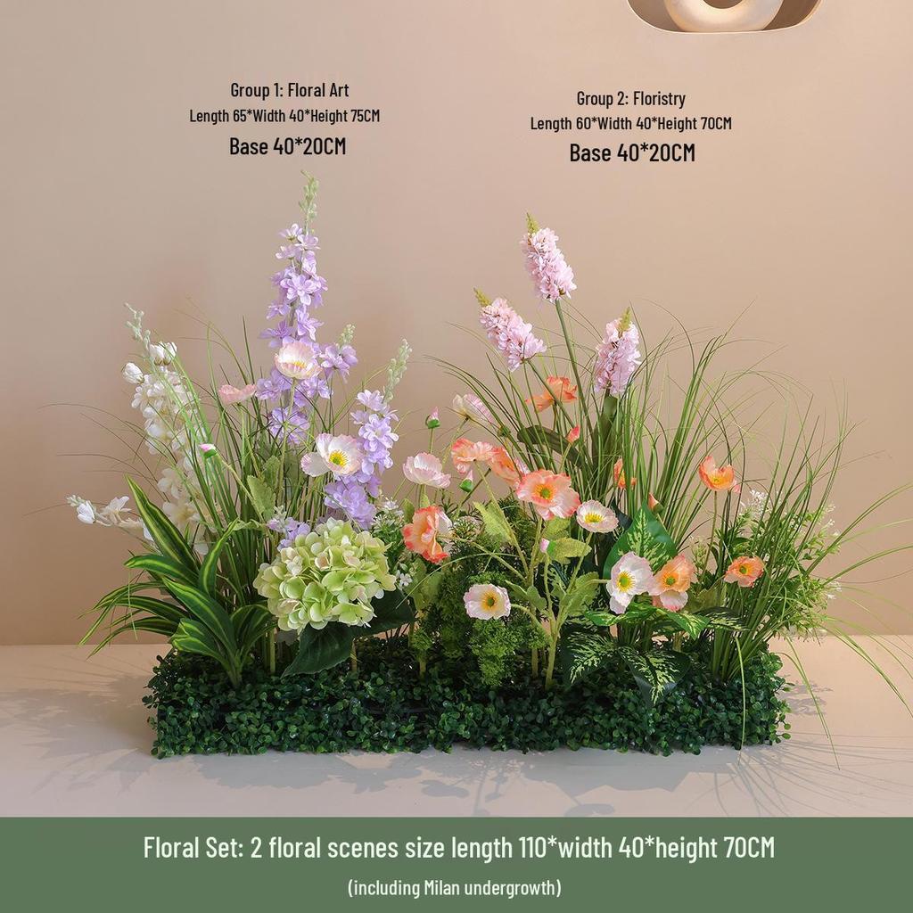 Artificial Green Plant Floral Arrangements for Indoor Decor in Hotels and Shops