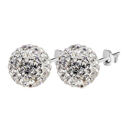 1 Paar Koreanischer Stil Damen Silber Ohrring Mädchen Hochzeit Abschlussball Geometrische Ohrringe Vintage Strass Ohrstecker