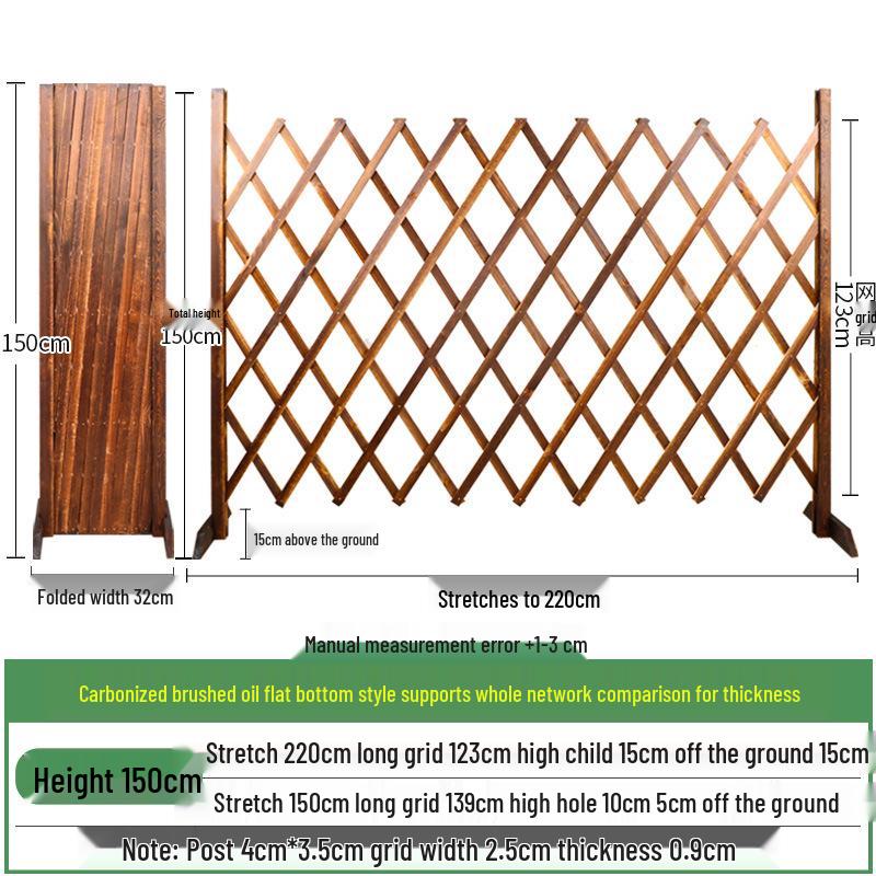 Extendable Anticorrosive Wood Garden Fence & Climbing Frame for Outdoor and Indoor Use