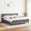 Exclusive House - Bed Slat Base with Mattress Dark Grey 180x200cm Fabric