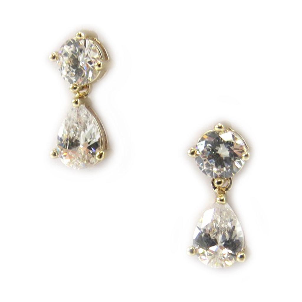 Les Trésors De Lily [L4295] - Pozlacené náušnice 'Sissi' bílé zlato - 15x6 mm