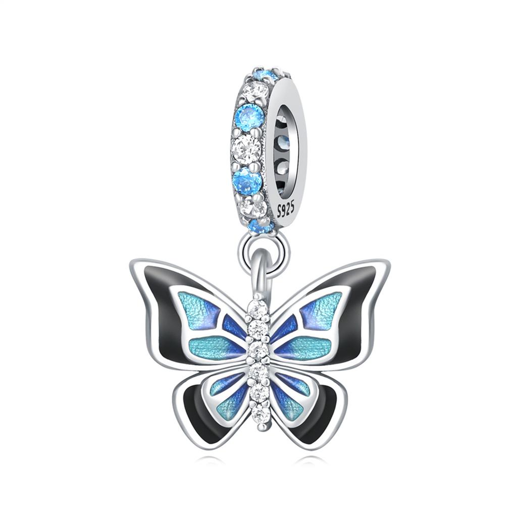 Copper Colorful Butterfly Dragonfly Series Pendant Charms Beads Fit Original Wear Birthday Diy Jewelry Gifts